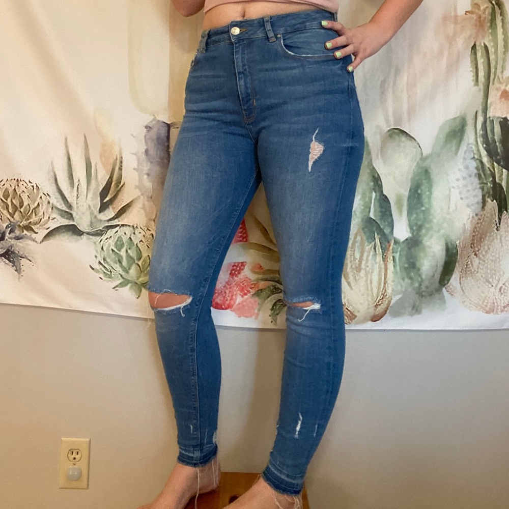 Zara high rise skinny jeans